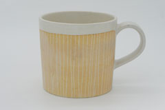 Sgraffito Pottery Mug Cup 掻き落としの陶器　マグカップ