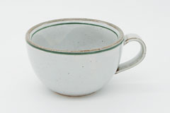 Line Pottery Soup Mug Green 一本線の白い器スープマググリーン