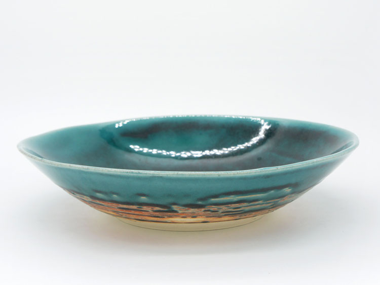 Grossy Pottery Bowl L Turkish Blue 艶釉の器ボウルLトルコブルー