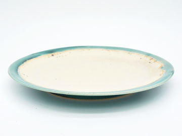 Grossy Pottery Plate M Turkish Blue 艶釉の器プレートMトルコブルー
