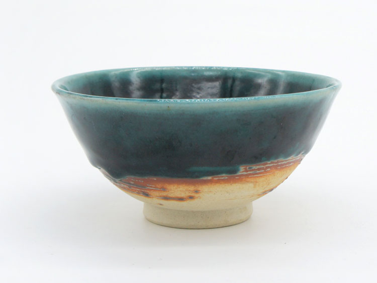 Grossy Pottery Rice Bowl Turkish Blue 艶釉の器ライスボウルトルコブルー