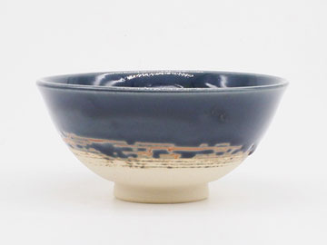 Grossy Pottery Rice Bowl Indigo 艶釉の器ライスボウルインディゴ